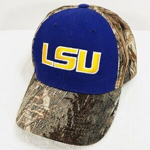 LSU Tigers Captivating Camo Hat Cap Adjustable Strapback Purple NCAA College